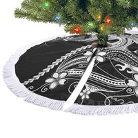 Black Aloha Hawaii Tree Skirt Polynesian Shark Tattoo With Plumeria LT14 - Polynesian Pride
