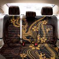 Gold Black Aloha Hawaii Back Car Seat Cover Polynesian Shark Tattoo With Plumeria LT14 - Polynesian Pride