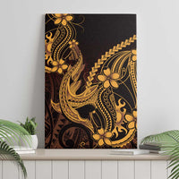 Gold Black Aloha Hawaii Canvas Wall Art Polynesian Shark Tattoo With Plumeria LT14 - Polynesian Pride