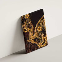 Gold Black Aloha Hawaii Canvas Wall Art Polynesian Shark Tattoo With Plumeria LT14 - Polynesian Pride