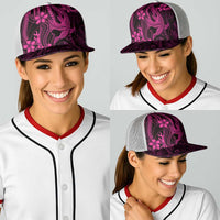Pink Black Aloha Hawaii Baseball Net Cap Polynesian Shark Tattoo With Plumeria LT14 - Polynesian Pride