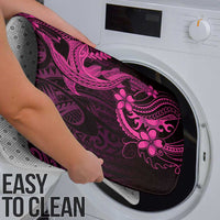 Pink Black Aloha Hawaii Bathroom Set Polynesian Shark Tattoo With Plumeria - Polynesian Pride