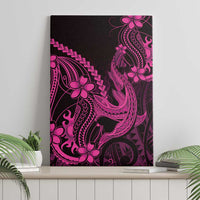 Pink Black Aloha Hawaii Canvas Wall Art Polynesian Shark Tattoo With Plumeria LT14 - Polynesian Pride