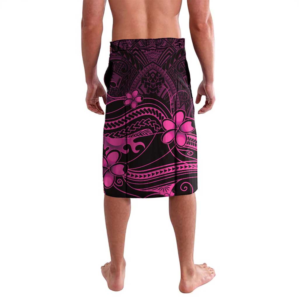 Pink Black Aloha Hawaii Lavalava Polynesian Shark Tattoo With Plumeria LT14 - Polynesian Pride