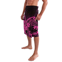 Pink Black Aloha Hawaii Lavalava Polynesian Shark Tattoo With Plumeria LT14 - Polynesian Pride