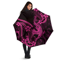 Pink Black Aloha Hawaii Umbrella Polynesian Shark Tattoo With Plumeria LT14 - Polynesian Pride
