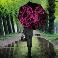 Pink Black Aloha Hawaii Umbrella Polynesian Shark Tattoo With Plumeria LT14 - Polynesian Pride