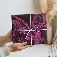 Pink Black Aloha Hawaii Wrapping Paper Polynesian Shark Tattoo With Plumeria LT14 - Polynesian Pride