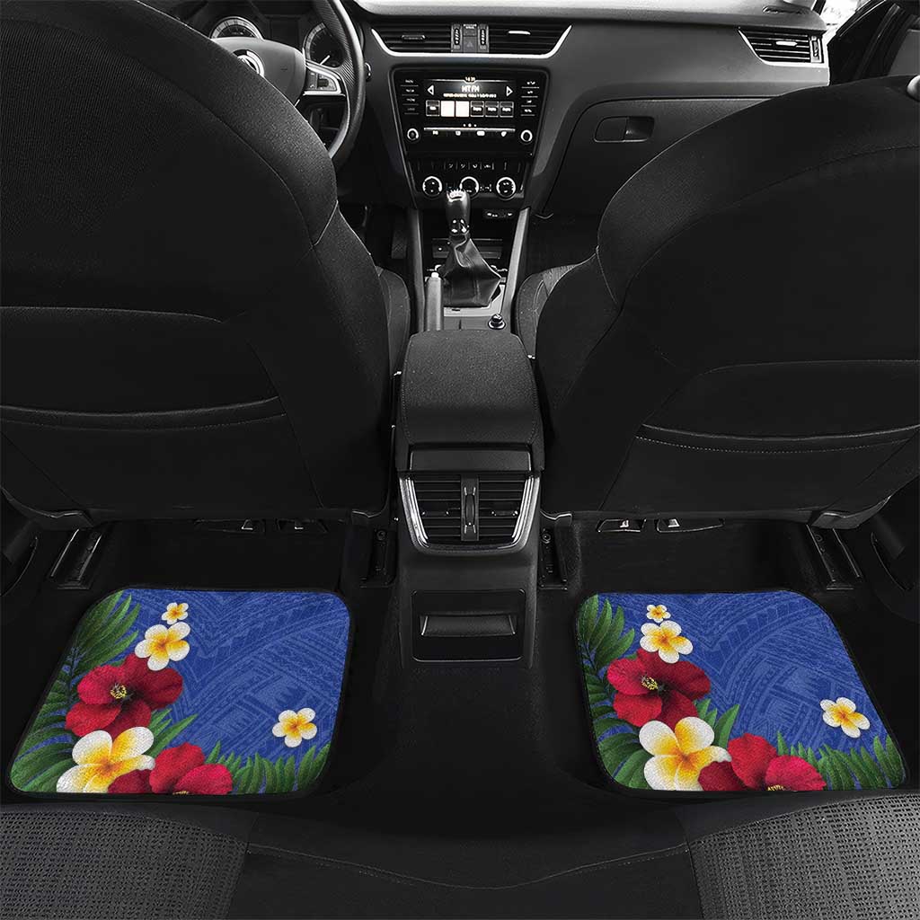 United States and Northern Mariana Islands Car Mats USA Flag Eagle CNMI Latte Stone Tropical Flowers