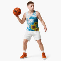 New Zealand Autism Awareness Month Basketball Jersey Takiwatanga Maori Lizard With Sunflower - Polynesian Pride