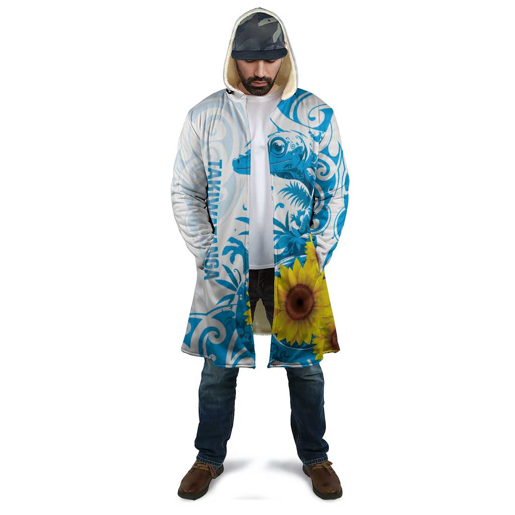 New Zealand Autism Awareness Month Cloak Takiwatanga Maori Lizard With Sunflower - Polynesian Pride