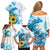 New Zealand Autism Awareness Month Family Matching Off Shoulder Short Dress and Hawaiian Shirt Takiwatanga Maori Lizard With Sunflower