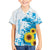 New Zealand Autism Awareness Month Family Matching Off Shoulder Short Dress and Hawaiian Shirt Takiwatanga Maori Lizard With Sunflower