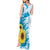 New Zealand Autism Awareness Month Tank Maxi Dress Takiwatanga Maori Lizard With Sunflower