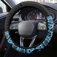 Fiji Rugby 2025 Steering Wheel Cover Fijian Tapa Toso Viti Toso - Black