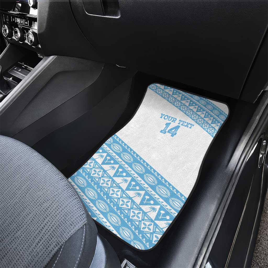 Fiji Rugby 2025 Custom Car Mats Fijian Tapa Toso Viti Toso - White