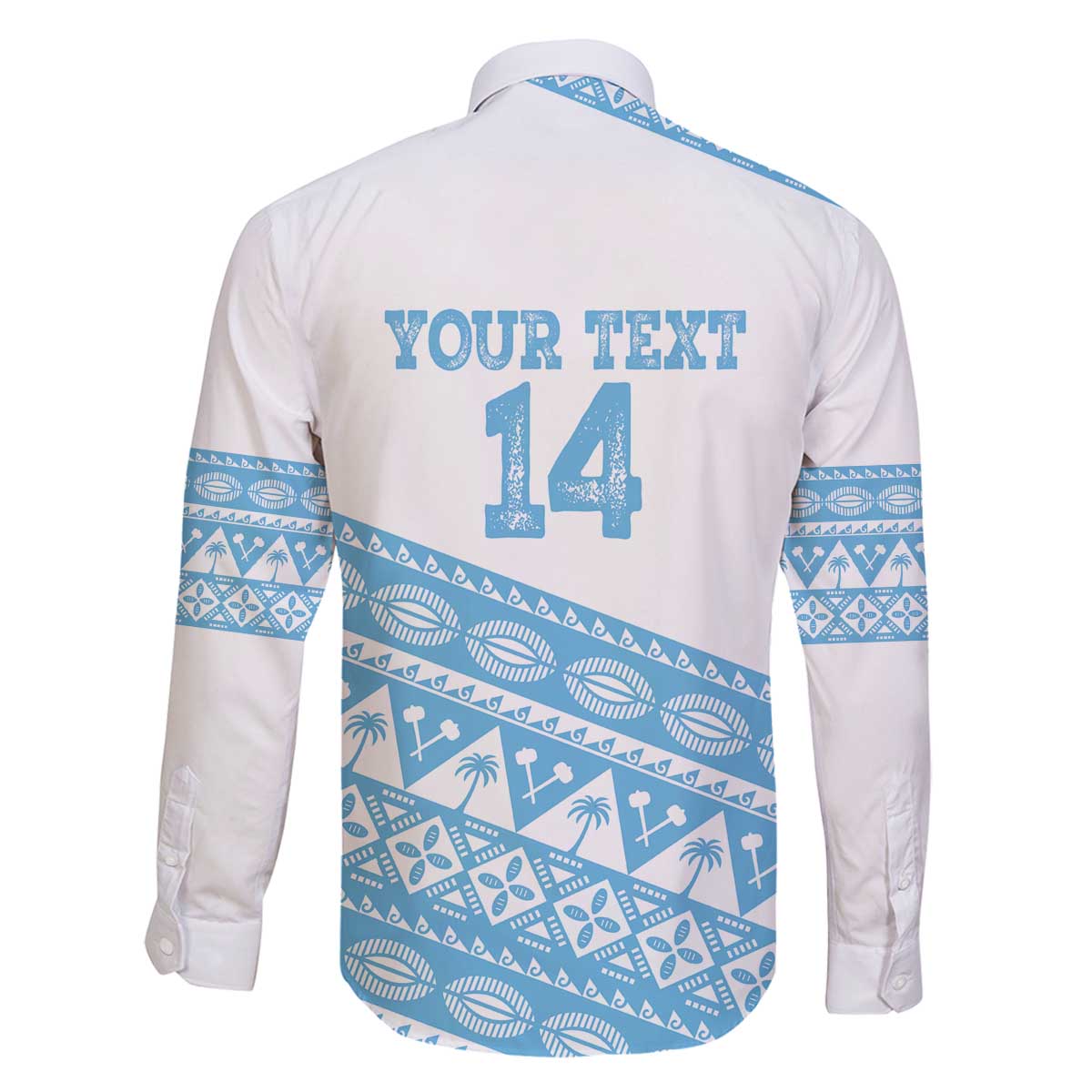 Fiji Rugby 2025 Custom Family Matching Off The Shoulder Long Sleeve Dress and Hawaiian Shirt Fijian Tapa Toso Viti Toso - White