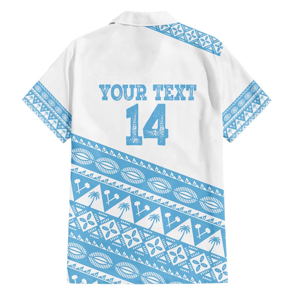 Fiji Rugby 2025 Custom Family Matching Tank Maxi Dress and Hawaiian Shirt Fijian Tapa Toso Viti Toso - White