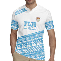 Fiji Rugby 2025 Custom Rugby Jersey Fijian Tapa Toso Viti Toso - White