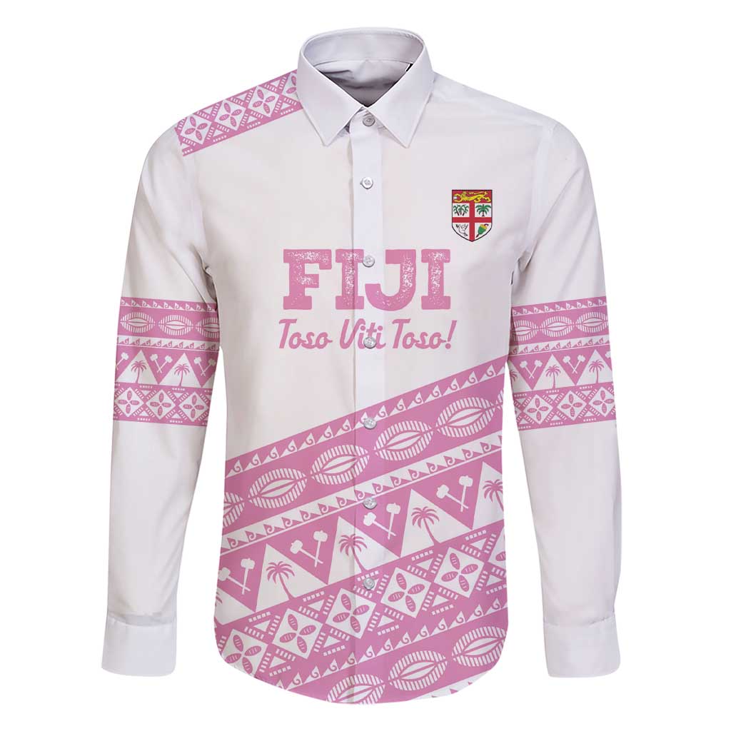 Fiji Rugby 2025 Custom Family Matching Short Sleeve Bodycon Dress and Hawaiian Shirt Fijian Tapa Toso Viti Toso - Pink