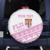 Fiji Rugby 2025 Custom Spare Tire Cover Fijian Tapa Toso Viti Toso - Pink
