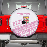 Fiji Rugby 2025 Custom Spare Tire Cover Fijian Tapa Toso Viti Toso - Pink