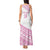 Fiji Rugby 2025 Custom Tank Maxi Dress Fijian Tapa Toso Viti Toso - Pink