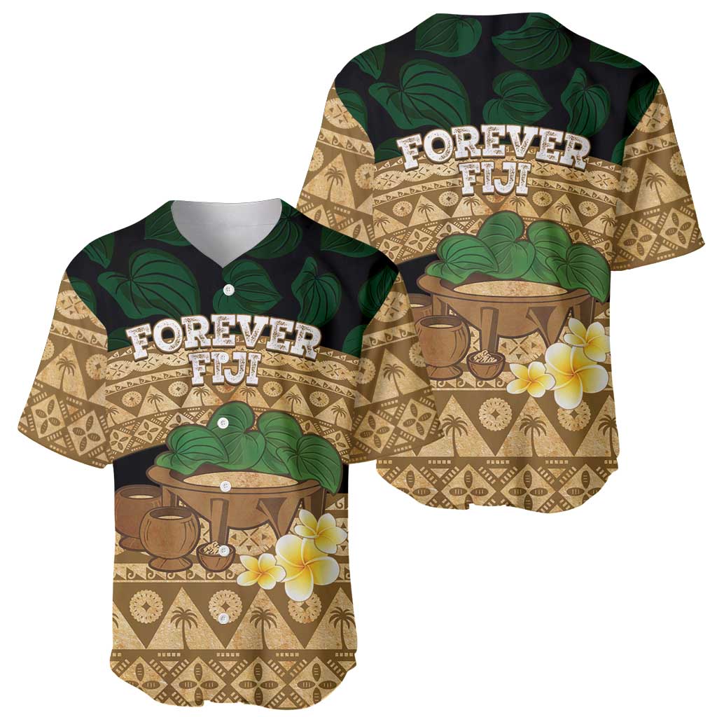 Bula Fiji Kava Bowl Baseball Jersey Fijian Tapa Cloth Vintage Vibe