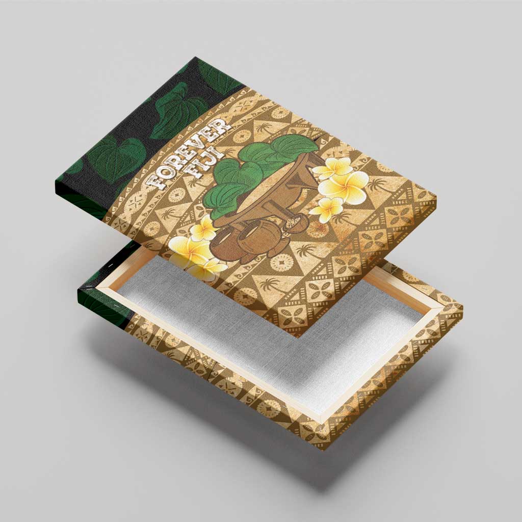 Bula Fiji Kava Bowl Canvas Wall Art Fijian Tapa Cloth Vintage Vibe