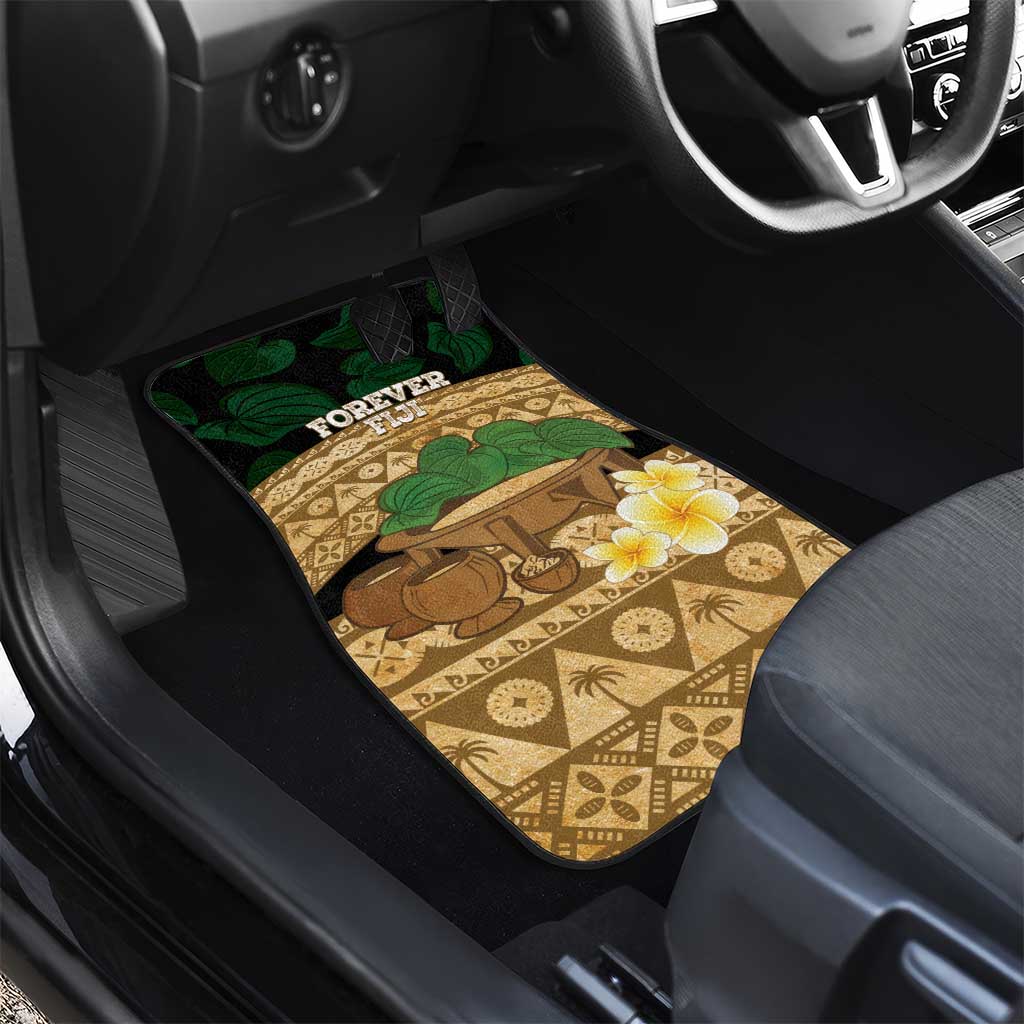 Bula Fiji Kava Bowl Car Mats Fijian Tapa Cloth Vintage Vibe