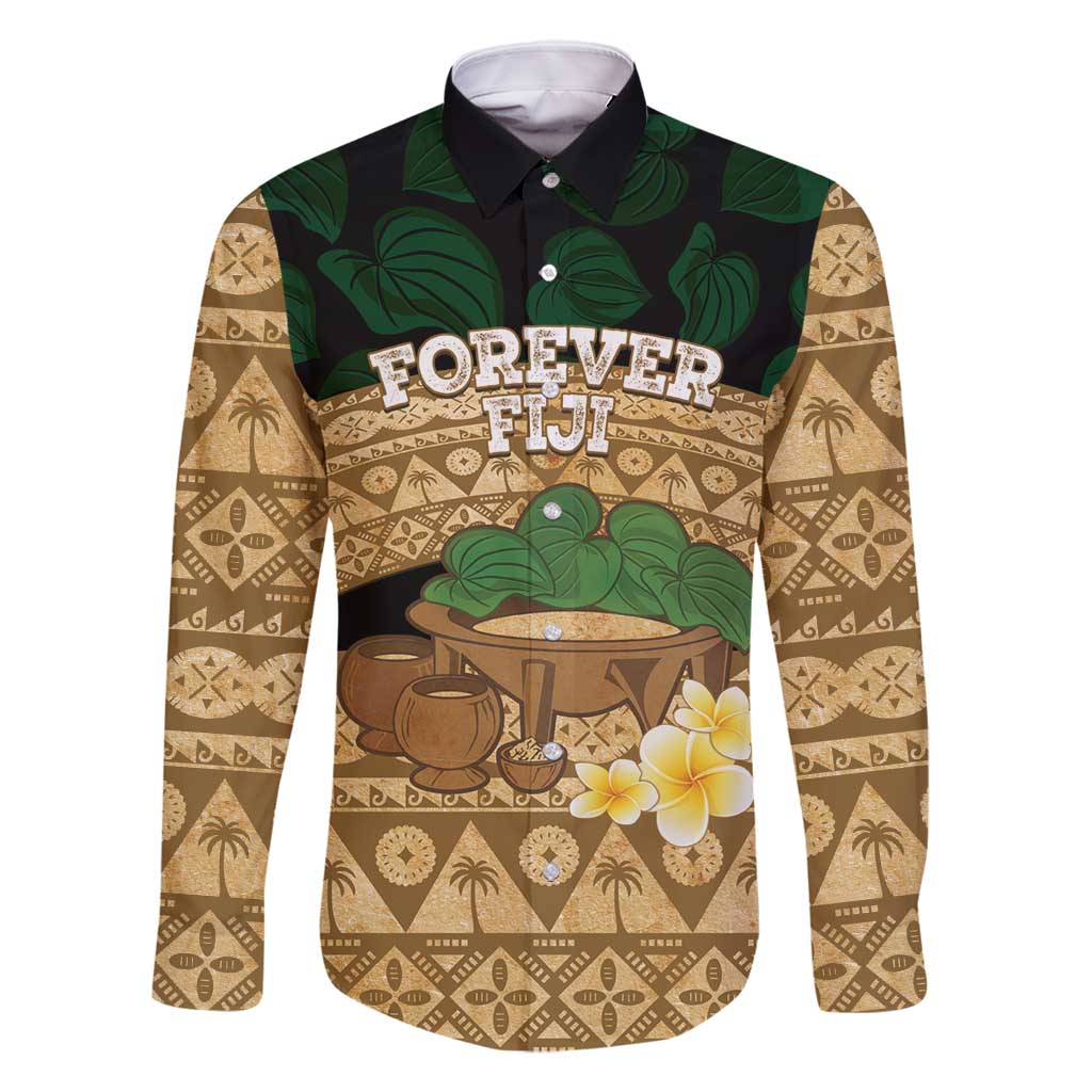 Bula Fiji Kava Bowl Family Matching Off Shoulder Short Dress and Hawaiian Shirt Fijian Tapa Cloth Vintage Vibe