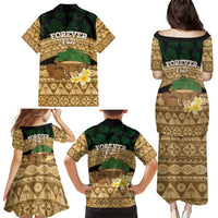 Bula Fiji Kava Bowl Family Matching Puletasi and Hawaiian Shirt Fijian Tapa Cloth Vintage Vibe