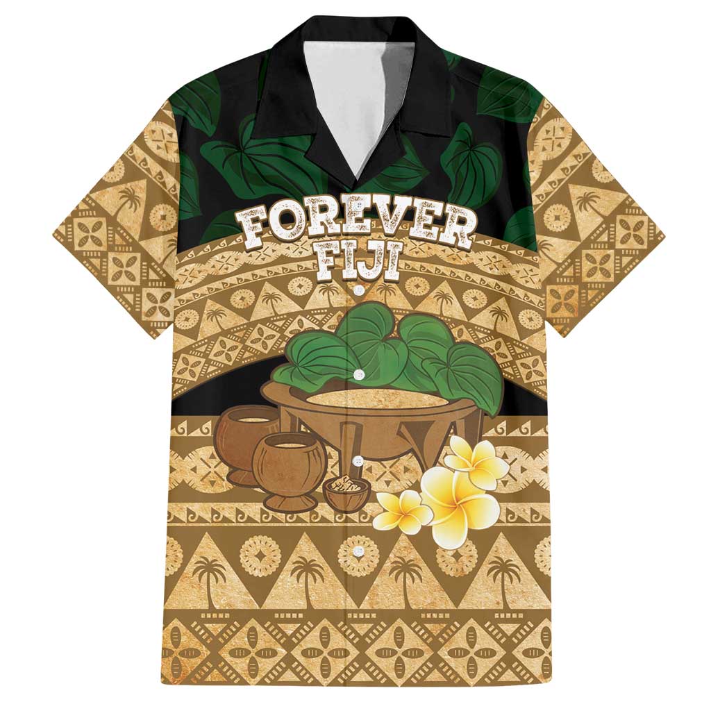 Bula Fiji Kava Bowl Family Matching Puletasi and Hawaiian Shirt Fijian Tapa Cloth Vintage Vibe