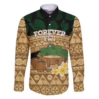 Bula Fiji Kava Bowl Family Matching Puletasi and Hawaiian Shirt Fijian Tapa Cloth Vintage Vibe