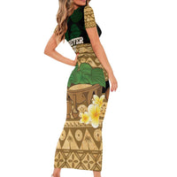 Bula Fiji Kava Bowl Family Matching Short Sleeve Bodycon Dress and Hawaiian Shirt Fijian Tapa Cloth Vintage Vibe