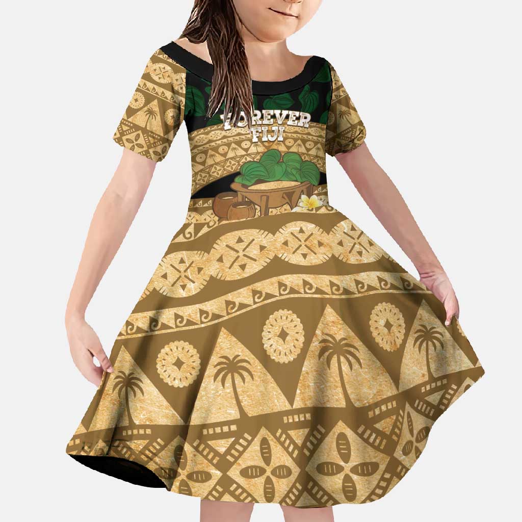 Bula Fiji Kava Bowl Family Matching Tank Maxi Dress and Hawaiian Shirt Fijian Tapa Cloth Vintage Vibe