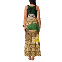 Bula Fiji Kava Bowl Family Matching Tank Maxi Dress and Hawaiian Shirt Fijian Tapa Cloth Vintage Vibe