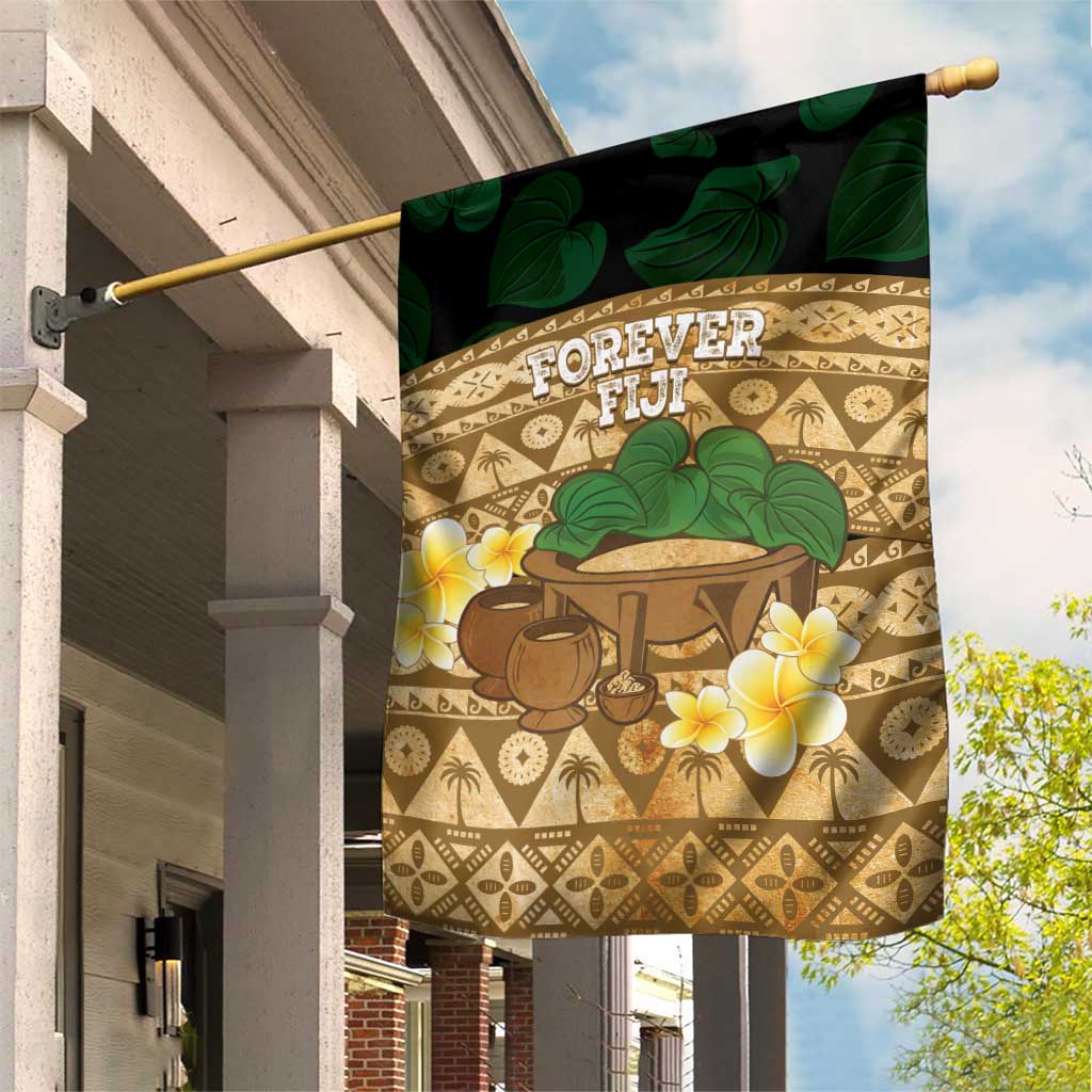 Bula Fiji Kava Bowl Garden Flag Fijian Tapa Cloth Vintage Vibe