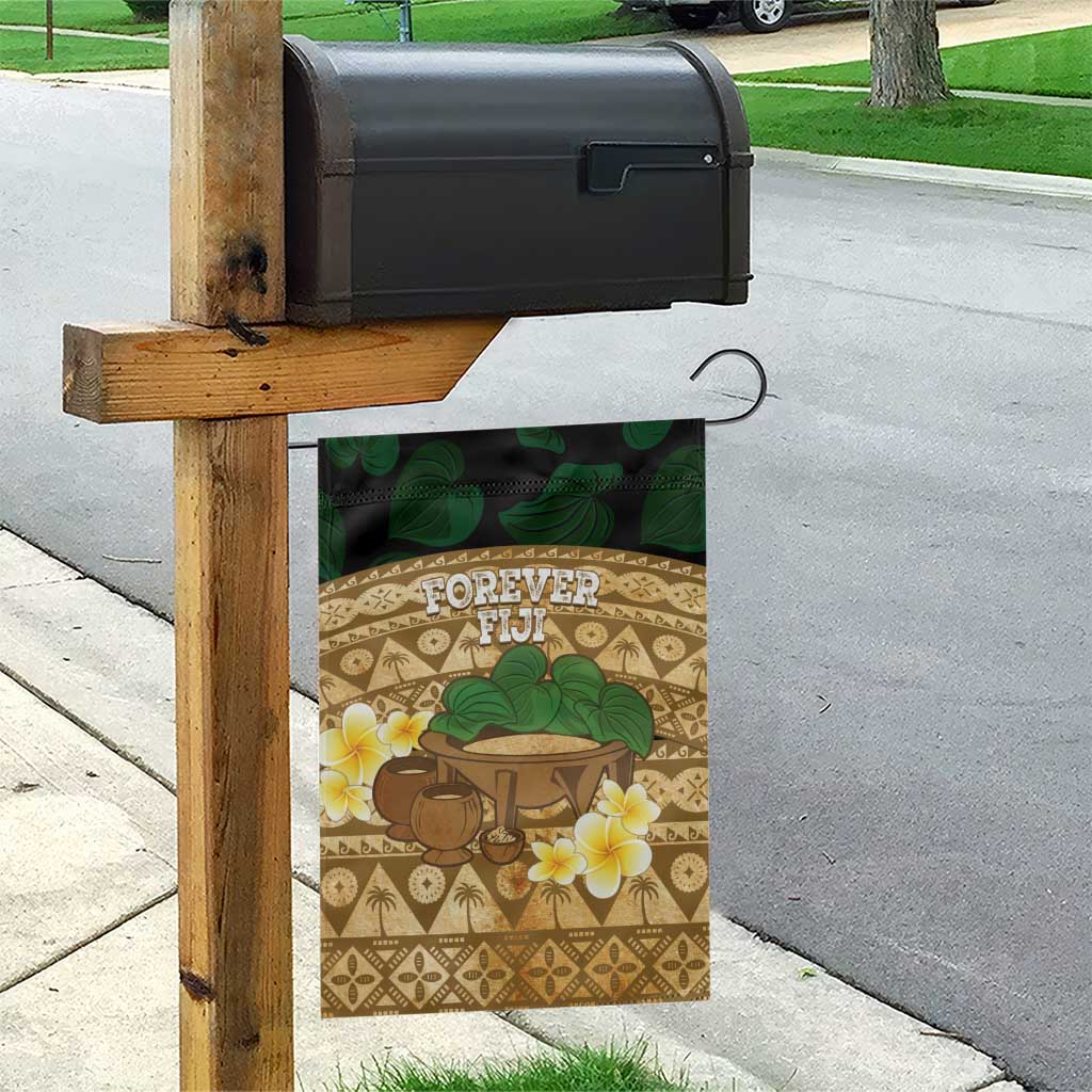 Bula Fiji Kava Bowl Garden Flag Fijian Tapa Cloth Vintage Vibe