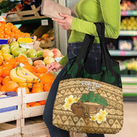 Bula Fiji Kava Bowl Grocery Bag Fijian Tapa Cloth Vintage Vibe