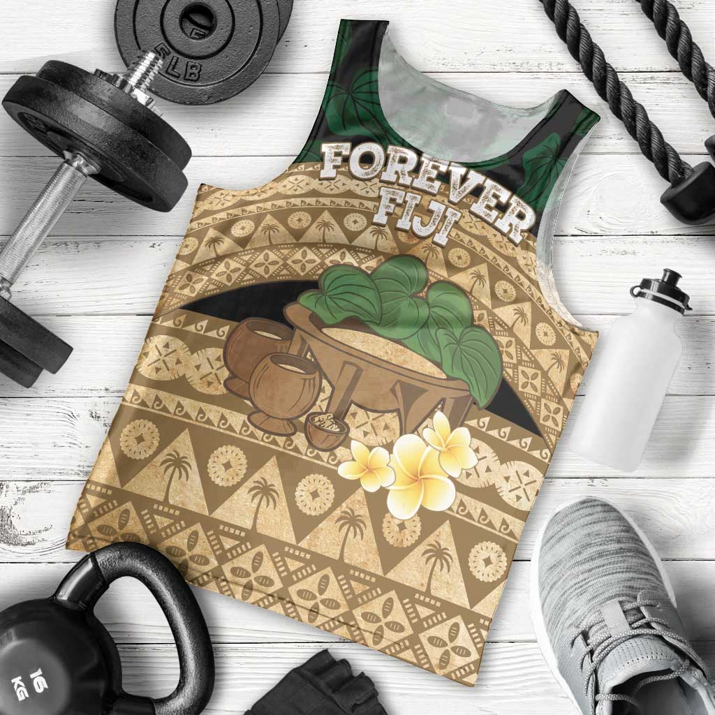 Bula Fiji Kava Bowl Men Tank Top Fijian Tapa Cloth Vintage Vibe