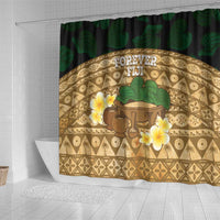 Bula Fiji Kava Bowl Shower Curtain Fijian Tapa Cloth Vintage Vibe