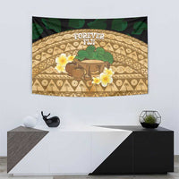 Bula Fiji Kava Bowl Tapestry Fijian Tapa Cloth Vintage Vibe