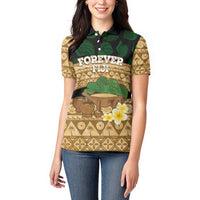 Bula Fiji Kava Bowl Women Polo Shirt Fijian Tapa Cloth Vintage Vibe