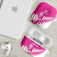 New Zealand Silver Fern Rugby Custom AirPods Case Go All Black Maori Pink Version - Polynesian Pride