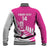 New Zealand Silver Fern Rugby Custom Baseball Jacket Go All Black Maori Pink Version