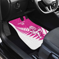 New Zealand Silver Fern Rugby Custom Car Mats Go All Black Maori Pink Version