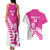 New Zealand Silver Fern Rugby Custom Couples Matching Tank Maxi Dress and Hawaiian Shirt Go All Black Maori Pink Version