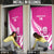 New Zealand Silver Fern Rugby Custom Door Cover Go All Black Maori Pink Version - Polynesian Pride