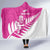 New Zealand Silver Fern Rugby Custom Hooded Blanket Go All Black Maori Pink Version